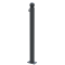 Ornamental bollard | Series 475B | � 76 mm | stationary, to be fixed by plugswith base plate 100 x 150 mm | without lock | with 1 eyelet